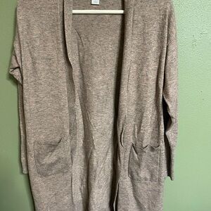 Liz Claiborne Heathered Tan Cardigan